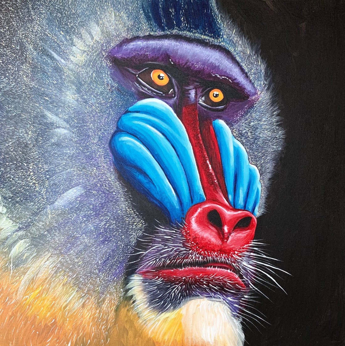 mandrillus sphinx painting